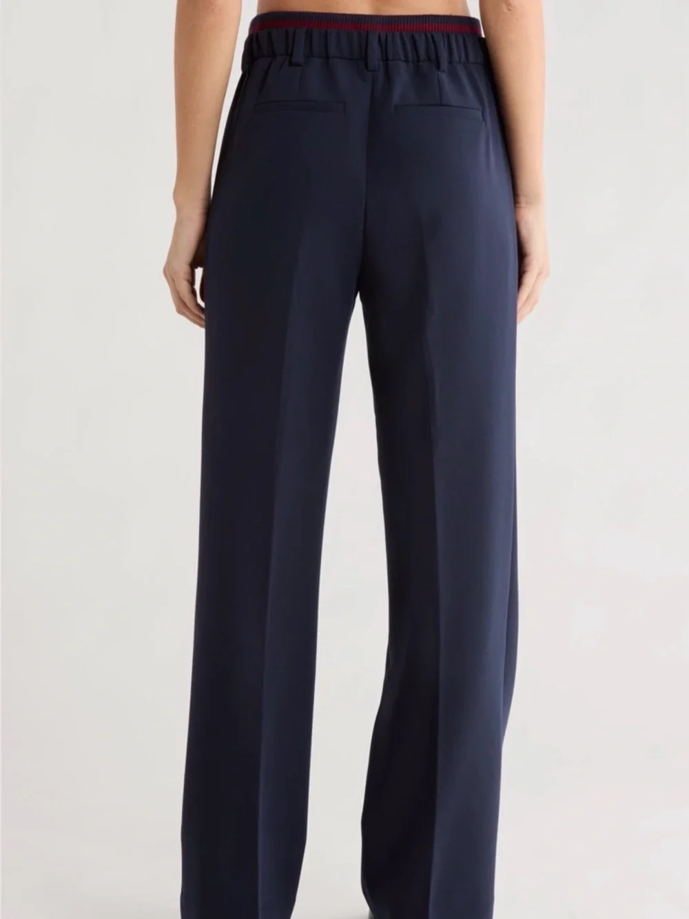 Favorite Daughter The Varsity Pant - Wide Leg XL - Navy Vino